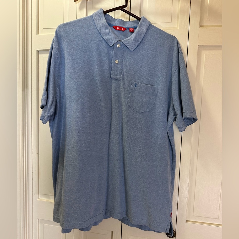 Izod Men's Light Blue Polo Shirt size XXL